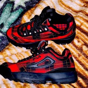FILA Red and Black Shoes